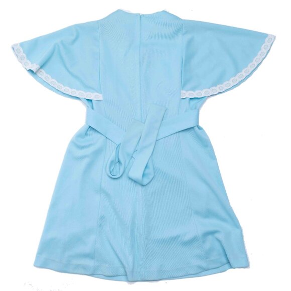 Vintage 1970's Western Blue Lace Dress - Picture 2 of 2